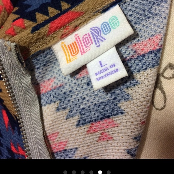 Lularoe Dress L Aztec Print EUC - Picture 6 of 7